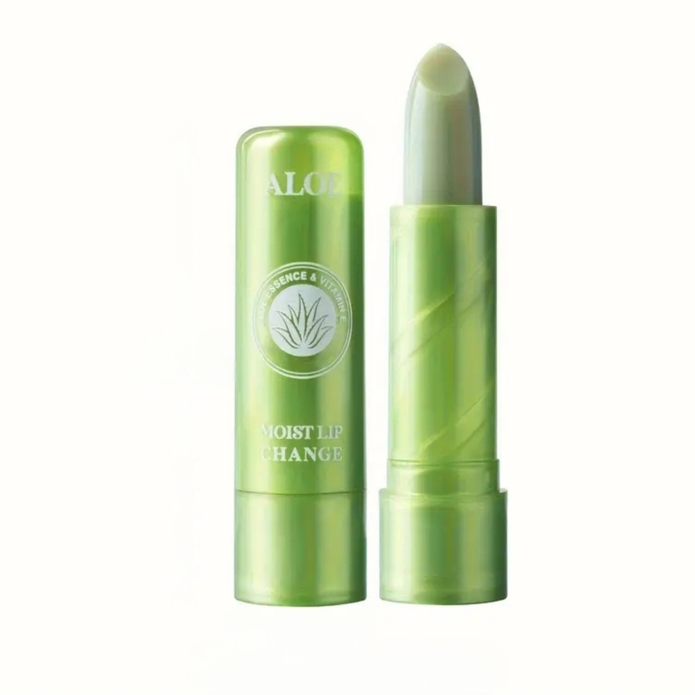 2 Pack of Natural Aloe Vera Color Changing Lip Balm - Lipstick